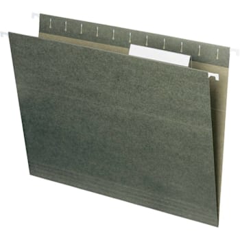 Smead 1/3 Tab Letter Hanging Folder 8.5" X 11" Green Package Of 25