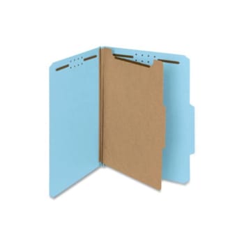 Smead 2/5 Tab Letter Classification Folder With Divider 8.5" X 11" Package Of 10