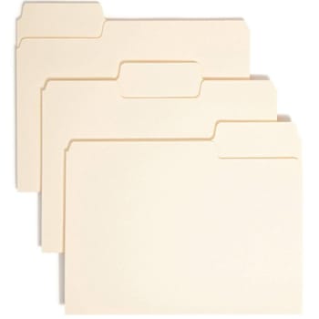 Smead Supertab 1/3 Tab Letter File Folder 8.5" X 11" Manila Package Of 100