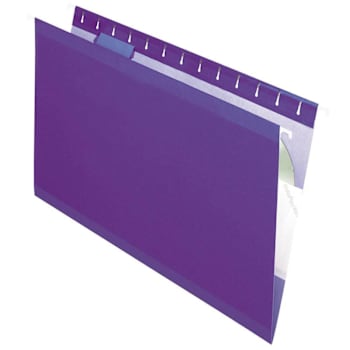 Pendaflex 1/5 Tab Legal Hanging Folder 8.5" X 14" Violet Package Of 25