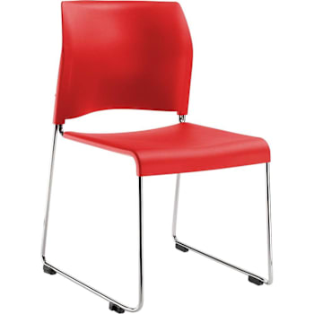 Image for National Public Seating® 8800 Series Cafetorium Plastic Stack Chair, Red from HD Supply