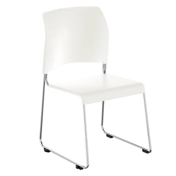 National Public Seating® 8800 Series Cafetorium Plastic Stack Chair, White