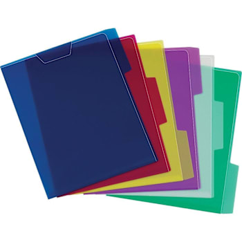 Image for Pendaflex 1/3 Tab Letter File Folder 8.5" X 11" Assorted Colors Package Of 6 from HD Supply