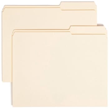 Smead 2/5 Tab Classification File Folder 8.5" X 11" Manila Package Of 100