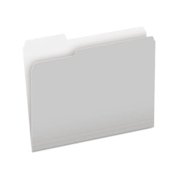 Pendaflex 1/3 Tab Letter File Folder 8.5" X 11" Gray Package Of 100