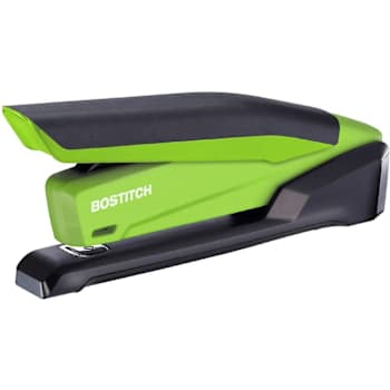Bostitch Inpower One-Finger Spring-Powered Desktop Stapler Black / Green