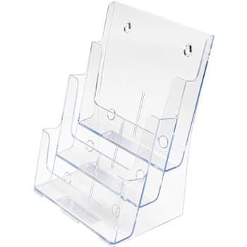 Deflecto Multi-Compartment Docuholder 3 Slots 12.63" X 9.5" X 6.25" Plastic Clear