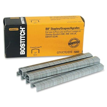 Bostitch B8 Premium Powercrown Staples 210 Per Strip Silver Package Of 5000