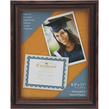 Advantus Certificate Frame With Easel Back 8.50" X 11" Rosewood