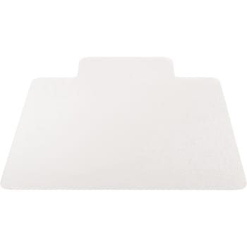 Lorell Hard Floor Wide Lip Chairmat  53" X 45" X 0.095" Vinyl Clear