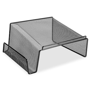 Lorell Angled Mesh Phone Stand 11.1" X 10.1" X 5.3" Steel Black