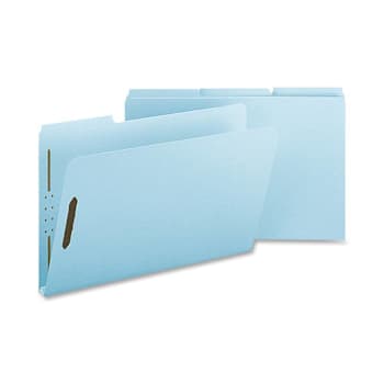 Nature Saver Legal Fastener Folder 8.5" X 14" Light Blue Package Of 25