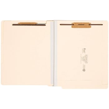 Smead Straight Tab Letter Classification Folder 8.5" X 11" Manila Package Of 10