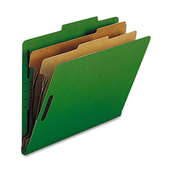 Nature Saver Letter Classification Folder 8.5" X 11" Green Package Of 10