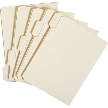 Image for Skilcraft 1/5 Tab Letter File Folder 8.5" X 11" Manila Package Of 100 from HD Supply