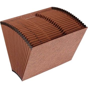 Business Source 8.5" X 11" Letter Expanding File 21 Pockets Brown