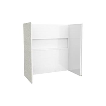 Swan Nextile 6030 Direct-To-Stud Four-Piece Alcove Tub Wall Kit In White
