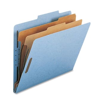 Nature Saver Letter Classification Folder 8.5" X 11"  Blue Package Of 10