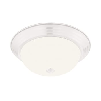 Image for Seasons 13-Inch Dome 2-Light 60w Incandescent Flush Mount Light, White from HD Supply