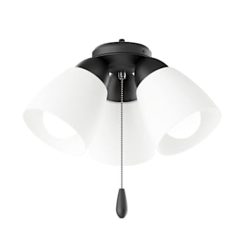 Seasons Universal 3-Light Ceiling Fan Light Kit In Matte Black