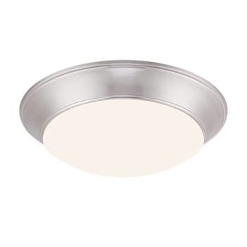 Seasons 13 In. LED Dome Flush Mount Fixture In Brushed Nickel