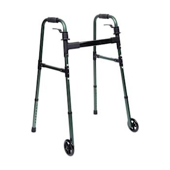 Medacure Lightweight Adult Paddle Walker With 5" Wheels - Green
