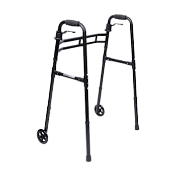 Medacure Adjustable Paddle Walker W/5" Wheels - 400 Lb. Weight Cap. - Black