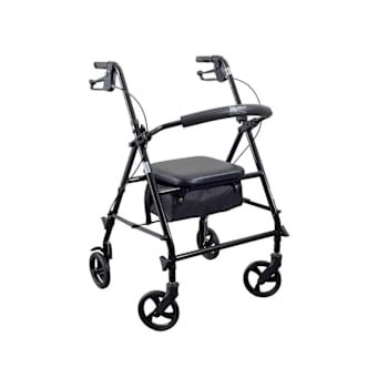 Medacure Steel Rollator With 6" Wheels - Black