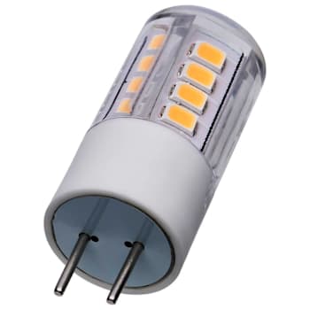 SATCO 3 Watt LED T5 Bulb, Gy6.35 Base, 3000k, 12 Volt, Clear, Case Of 20