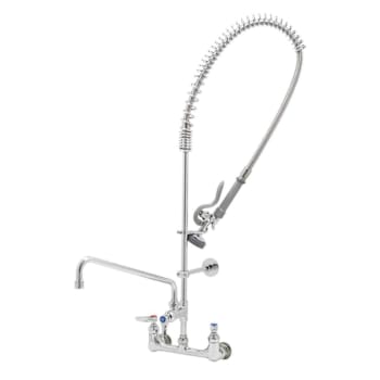 Image for T&S Brass And Bronze Pre-Rinse Unit 8" Wall Mount Add-On Faucet W/14" Nozzle from HD Supply