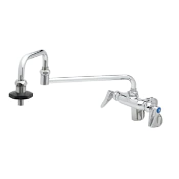 Image for T&S Brass And Bronze Double Pantry Faucet Wll Mount 18" Swing Nozzle Insl On-Off from HD Supply