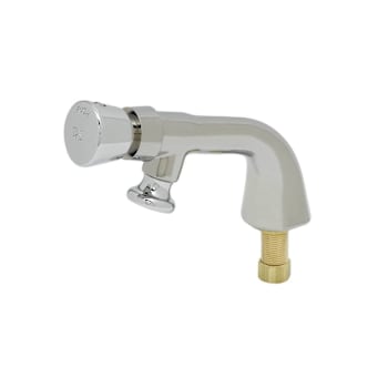 Image for T&S Brass And Bronze Metering Faucet Sngl Temp Push Button Cap 1/2" Npt M Shank from HD Supply