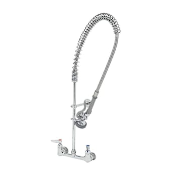 Image for T&S Brass And Bronze Pre-Rinse Spring Action Wall Mnt 8" C/C 1/2" Npt Male Inlet from HD Supply