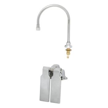 Image for T&S Brass And Bronze Ledge-Mounted 2-Pedal Vlv Rigid Gsneck W/1.2 GPM Vr Aerator from HD Supply