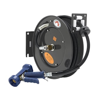 Image for T&S Brass And Bronze Hose Reel Open 3/8" ID X 25' Hose Front Trig Wtr Gun Brass from HD Supply