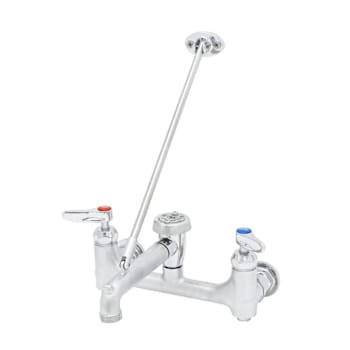 Image for T&S Brass And Bronze Srvc Sink Cerama Cartridges W/Chck Vlvs Lever Hndls Chrome from HD Supply