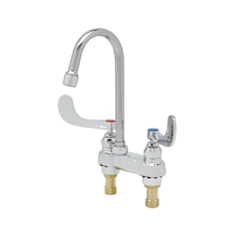 Image for T&S Brass And Bronze Deck Mnt Swivel/Rigid Gsenck Aerator 4" Wrist-Action Handls from HD Supply