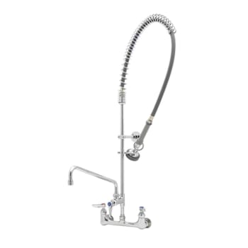 Image for T&S Brass And Bronze 8" Wall Mount Add-On Faucet W/ 14" Swing Nozzle Sprayer from HD Supply