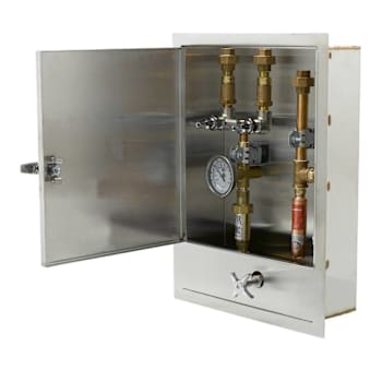 Image for T&S Brass And Bronze Hose Reel Ctrl Cabinet W/Ctrl Vlv/Temp Gauge/Dual Chck Vlvs from HD Supply