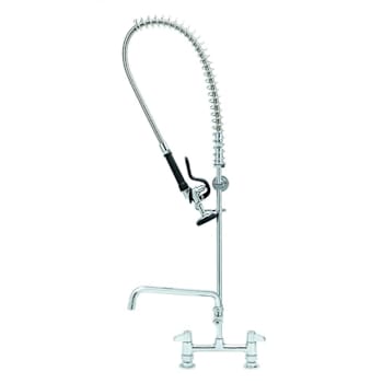 Image for T&S Brass And Bronze Pre-Rns 8" Dck Mnt Add-On Faucet 12" Swng Nzzl 5sv Spay Vlv from HD Supply
