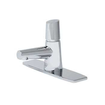 Image for T&S Brass And Bronze Aesthetic Metering Lavatry Faucet Polishd Chrome Deck Plate from HD Supply