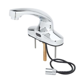 T&S Brass And Bronze Sensor Faucet Dck Mnt 4" Cntr Ac/Dc Ctrl Mod 0.5 GPM Outlet