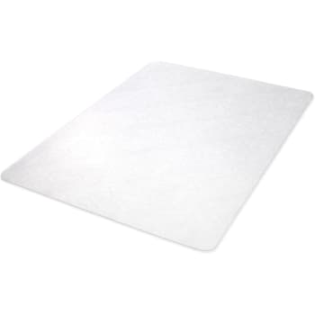 Lorell Chairmat For Hard Floor, 60" X 46" X 0.095" Thickness, Vinyl, Clear, 1 Ea
