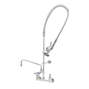 Image for T&S Brass And Bronze Spring Action 8" Wall Mount 14" Add-On Faucet 6" Wall Brckt from HD Supply