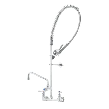 Image for T&S Brass And Bronze Pre-Rinse Unit 8" Wall Mount Add-On Fct & 12" Swing Nozzle from HD Supply