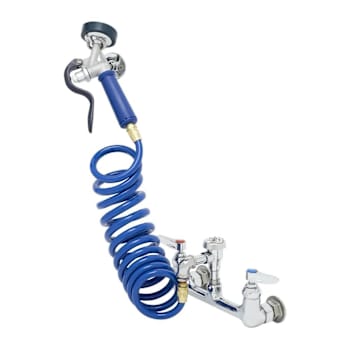 Image for T&S Brass And Bronze Pet Groom Faucet Wall Aluminum Spry Vlv Coiled Hose from HD Supply