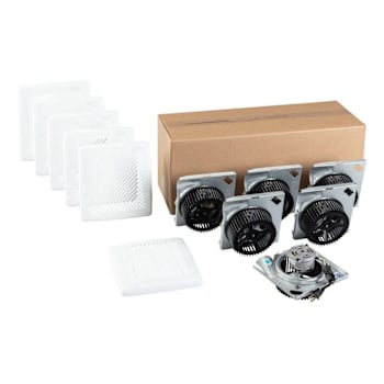 Broan-Nutone® Economy 50 CFM ENERGY STAR Fan, Louvered Grille,2.0 Sones Finish, Package Of 6