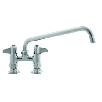 Image for T&S Brass And Bronze Equip 4" Deck Mount Faucet 10" Swng Nzzl/Supply Nipple Kit from HD Supply