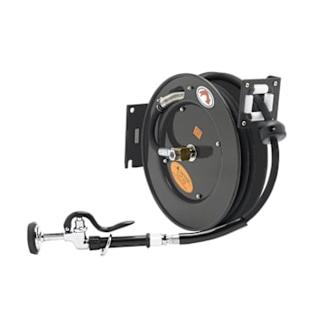 Image for T&S Brass And Bronze Hose Reel Pwdr Ctd Steel 50'X3/8" ID Hose W/Spray Vlv Equip from HD Supply