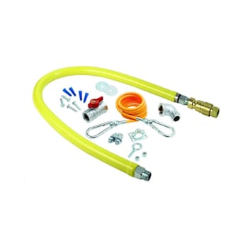 T&S Brass And Bronze Gas Hose W/Quick Disco 3/4" Npt 36" Long Inclds Install Kit